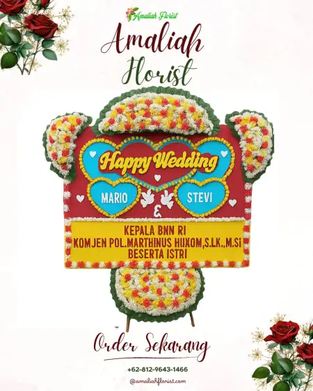 Papan Bunga Pernikahan Jumput